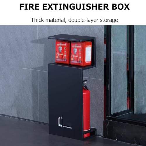 PA-DABAOO Feuerlöscherhalter Aus Metall, Moderner Aufbewahrungsorganisator Für Feuerlöscherdekoration, Bietet Platz Für 2 Feuerlöscher, Anwendbar Für Feuerlöscher Mit 3–5 Kg,Rot von PA-DABAOO