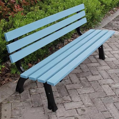 PA-DABAOO Gartenbank Aus Holz Für Den Außenbereich, Terrassenbank Mit Rückenlehne, Wetterfeste Gartensitzgelegenheit, Lattensitz, Terrassenmöbel Im Landhausstil,Blau PA-DABAOO Gartenbank Aus Holz Für Den Außenbereich, Terrassenbank Mit Rückenlehne, Wetterfeste Gartensitzgelegenheit, Lattensitz, Terrassenmöbel Im Landhausstil,Blau von PA-DABAOO