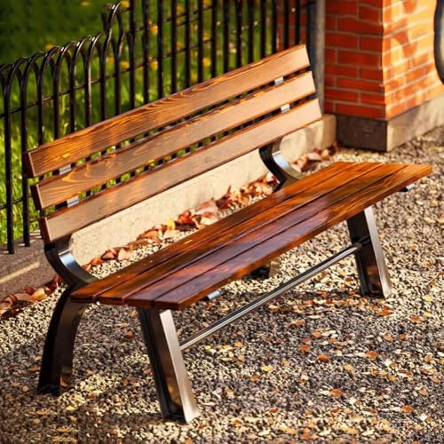 PA-DABAOO Gartenbank Aus Holz Für Den Außenbereich, Terrassenbank Mit Rückenlehne, Wetterfeste Gartensitzgelegenheit, Lattensitz, Terrassenmöbel Im Landhausstil,Braun PA-DABAOO Gartenbank Aus Holz Für Den Außenbereich, Terrassenbank Mit Rückenlehne, Wetterfeste Gartensitzgelegenheit, Lattensitz, Terrassenmöbel Im Landhausstil,Braun von PA-DABAOO