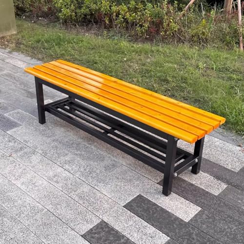 PA-DABAOO Gartenbank Für 2–3 Personen, Badezimmer- Und Ankleidezimmerbänke Mit Lagerregal, Stabiler Metallrahmen, Rückenfreie Parksitze, Wetterfeste Gartenmöbel,120cm Yellow b PA-DABAOO Gartenbank Für 2–3 Personen, Badezimmer- Und Ankleidezimmerbänke Mit Lagerregal, Stabiler Metallrahmen, Rückenfreie Parksitze, Wetterfeste Gartenmöbel,120cm Yellow b von PA-DABAOO