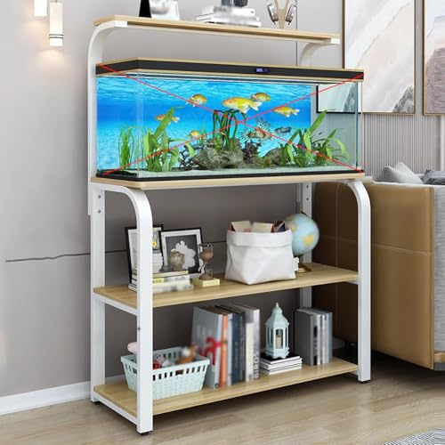 PA-DABAOO Großer Aquariumständer, Robuster Metall-Aquariumständer, Höhenverstellbar, Multifunktionales Lagerregal, Stabiler Metallrahmen, Mehrschichtiges Design, Mehr Stauraum,F von PA-DABAOO