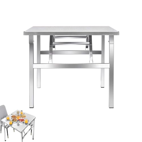 PA-DABAOO Klappbarer Vorbereitungstisch Aus Edelstahl, Gewerblicher Arbeitstisch Für Vorbereitung Und Arbeit, Multifunktionaler Mehrzwecktisch Für Den Außenbereich,120 * 60cm PA-DABAOO Klappbarer Vorbereitungstisch Aus Edelstahl, Gewerblicher Arbeitstisch Für Vorbereitung Und Arbeit, Multifunktionaler Mehrzwecktisch Für Den Außenbereich,120 * 60cm von PA-DABAOO