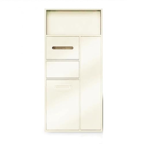 PA-DABAOO Kommerzieller Edelstahl-Papierhandtuchspender Zum Einbauen, Edelstahl-Duschnische, Wandeinbauschrank, Mit Mülleimer Und Stauraum Für Badezimmer, Küche, Wohnzimmer,Beige von PA-DABAOO