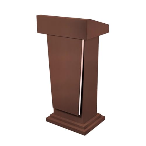 PA-DABAOO Konferenzpodium Aus Metall, Stehende Kirchenkanzel Mit Dreistufigem Stauraum, Mehrzweckkanzel Für Moderne Klassenzimmer, Konzerte, Hochzeiten, Konferenzveranstaltungen,Red bronze von PA-DABAOO