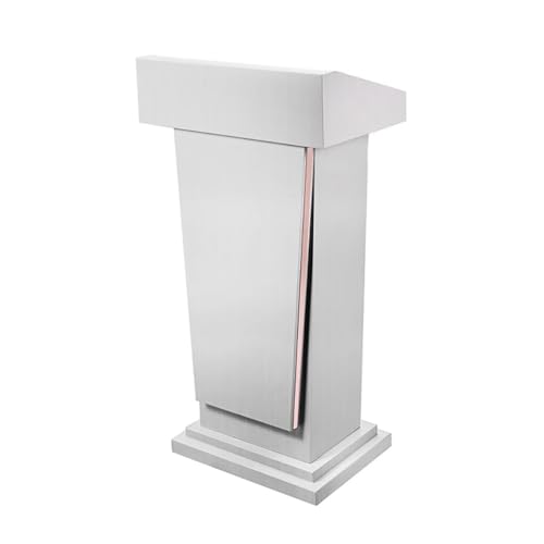 PA-DABAOO Konferenzpodium Aus Metall, Stehende Kirchenkanzel Mit Dreistufigem Stauraum, Mehrzweckkanzel Für Moderne Klassenzimmer, Konzerte, Hochzeiten, Konferenzveranstaltungen,Silber PA-DABAOO Konferenzpodium Aus Metall, Stehende Kirchenkanzel Mit Dreistufigem Stauraum, Mehrzweckkanzel Für Moderne Klassenzimmer, Konzerte, Hochzeiten, Konferenzveranstaltungen,Silber von PA-DABAOO