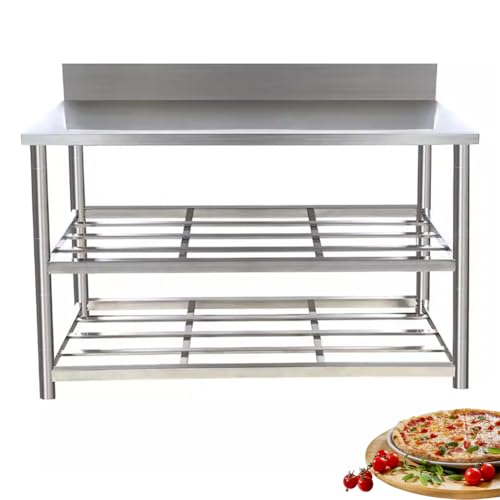 PA-DABAOO Küchenvorbereitungstisch Mit Überregalen, Gewerblicher Arbeitstisch Aus Edelstahl, Hochleistungswerkbank, Vorbereitungs- Und Mehrzweckwerkbank Mit Doppelten Lagerregalen,100cm PA-DABAOO Küchenvorbereitungstisch Mit Überregalen, Gewerblicher Arbeitstisch Aus Edelstahl, Hochleistungswerkbank, Vorbereitungs- Und Mehrzweckwerkbank Mit Doppelten Lagerregalen,100cm von PA-DABAOO