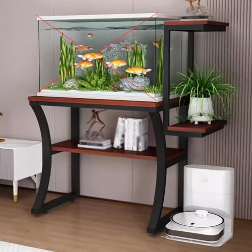 PA-DABAOO Moderner Aquariumständer, Metall-Aquariumständer Mit Mehrschichtigen Lagerregalen, 3-Stufiger Reptilien-Terrariumständer Für Das Wohnzimmer,70 * 40 * 65cm von PA-DABAOO