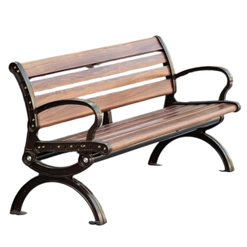 PA-DABAOO Parkbank Für Den Außenbereich, Holzsitzgelegenheit Mit Rückenlehne Und Armlehnen, Wetterfester 2-Personen-Stuhl, Veranda-Sofa, Dekorative Gartenmöbel, Stabiler Metallrahmen,1.8m PA-DABAOO Parkbank Für Den Außenbereich, Holzsitzgelegenheit Mit Rückenlehne Und Armlehnen, Wetterfester 2-Personen-Stuhl, Veranda-Sofa, Dekorative Gartenmöbel, Stabiler Metallrahmen,1.8m von PA-DABAOO
