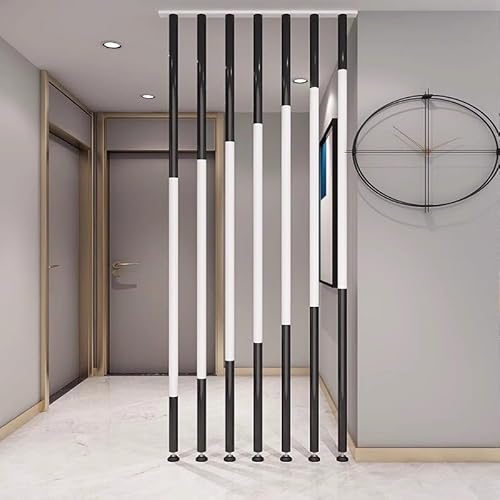 PA-DABAOO Raumteiler Säule, Raumabschlepper -Devider Post, 7 Pack Privatsphäre Bildschirm Partition Wandmasten Säulen, Mit Verstellbaren Füßen,285cm/112.2in von PA-DABAOO