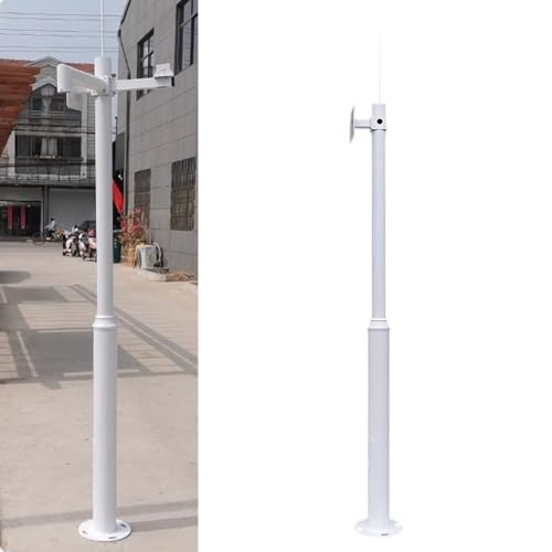 PA-DABAOO Sicherheitskameramasten Für Den Außenbereich, Überwachungskameramast Mit Blitzableiter Und Halterung, Abnehmbarer Kommerzieller Überwachungsmast,A 2m/6.56ft von PA-DABAOO