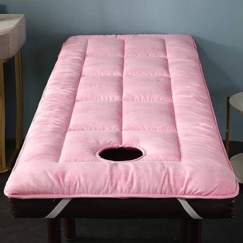 PA-DABAOO Spa-Massagetisch-Auflage Und Gesichtsauflage-Set, Flauschige Massagebett-Matratzenauflage Mit Quadratischem Kopf, Beauty-Matratzenauflage,80 * 185cm von PA-DABAOO