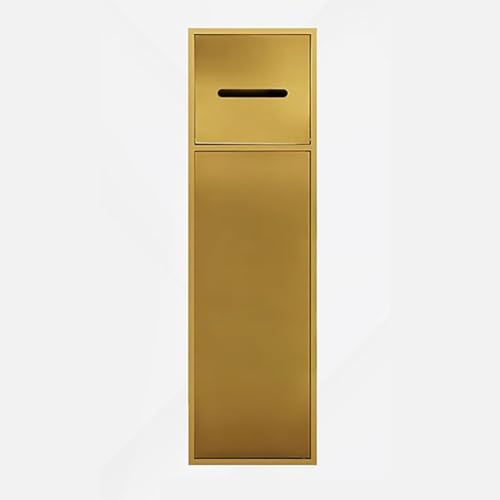 PA-DABAOO Toilettenpapierhalter Für Den Einbau, Badezimmerpapierhalter Aus Edelstahl Mit Aufbewahrung, Versteckter Mülleimerschrank Zur Wandmontage, Badezimmeraufbewahrung,Gold von PA-DABAOO