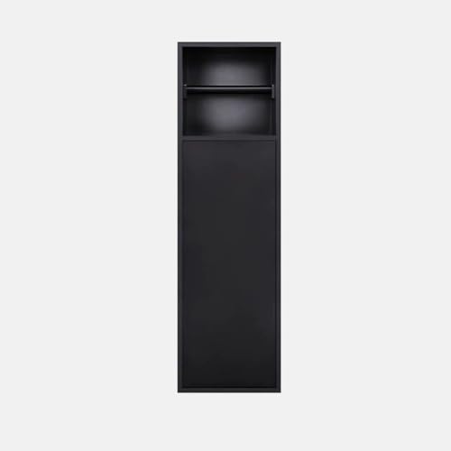 PA-DABAOO Wandschrank Für Versenkten Toilettenpapierhalter, Badezimmernische Aus Edelstahl, Übermontierter Toilettenpapierhalter, Mit Spender Und Aufbewahrung,Black 60cm von PA-DABAOO
