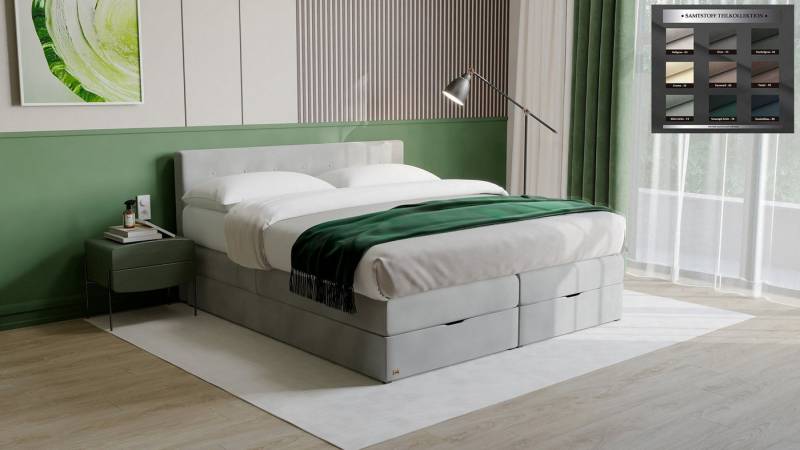 PAARA Boxspringbett 40GK mit Bettkasten Kopfteil verstellbar Stauraum, inkl. Matratzen und Topper, mit einzigartigem Belüftungssystem PAARA Boxspringbett 40GK mit Bettkasten Kopfteil verstellbar Stauraum, inkl. Matratzen und Topper, mit einzigartigem Belüftungssystem von PAARA