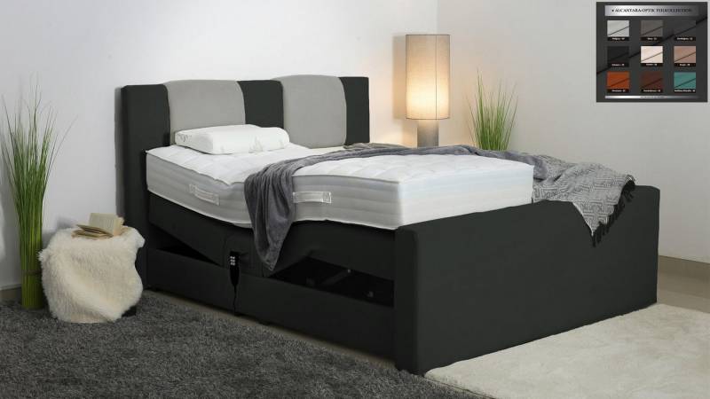 PAARA Boxspringbett Bolton elektrisch verstellbar mit Motor alles, mit einzigartigem Belüftungssystem von PAARA
