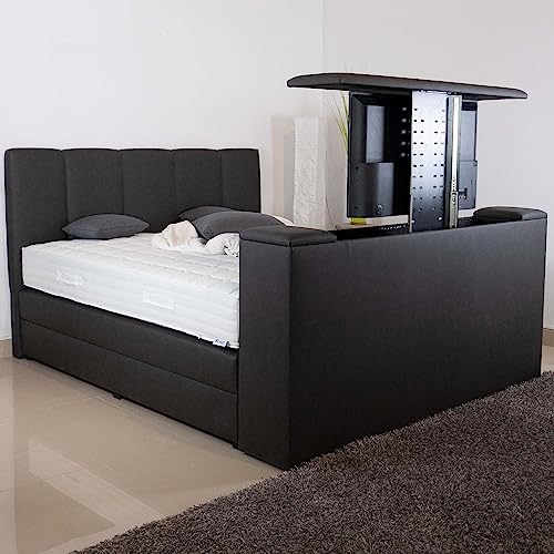 PAARA Boxspringbett Chicago mit TV-Lift | Bettkasten | Komplettset - Made in Germany (Farbe und Härtegrad (H2 - H4) frei wählbar - Bitte nach Bestellung per Nachricht mitteilen, 160 x 210 cm) von PAARA