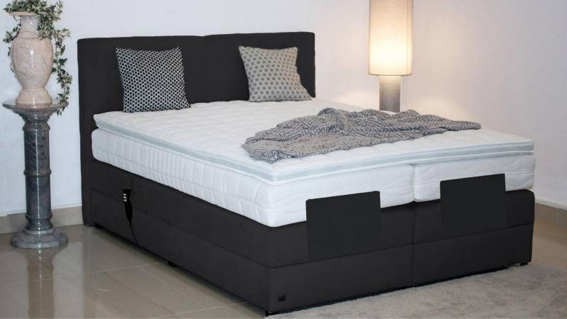 PAARA Boxspringbett Montana elektrisch verstellbar mit Motor alles, inkl. Matratzen und Topper, mit einzigartigem Belüftungssystem von PAARA