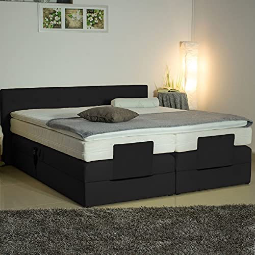 PAARA Boxspringbett mit Motorverstellung - 10.000 Newton Motorleistung - Anti-Rutschmatten Taschenfederkern Kaltschaum Topper - inklusive Lieferung bis zum Wunschort mit Aufbau-Service von PAARA