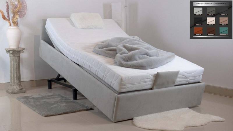 PAARA Funktionsbett Pflegebett Senioren Höhenverstellbar mit Motor elektrisch, gepolsteres Pflegebett von PAARA