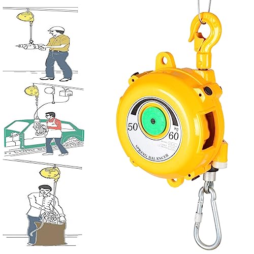 1 Stück Federzugwerkzeug mit 1,5 m Drahtseil und Haken – Einstellbare Spannung for Werkstatt, Automobil und Fließband(50-60kg) von PAAWBW