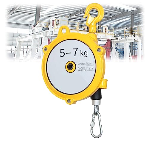 1 Stück einziehbarer Federzug for Werkzeuge – Hochleistungs-Werkzeugzug mit Haken und Drahtseil – Verbessert die Arbeitseffizienz(5-7kg) von PAAWBW