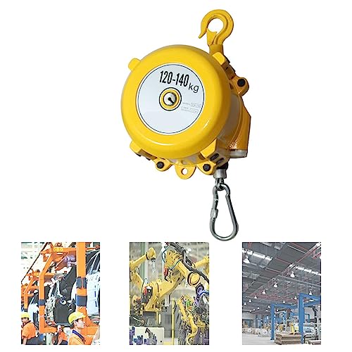 1 Stück einziehbarer Federzug mit 1,5 m Drahtseil und Haken – verstellbarer Werkzeugzug for den Einsatz in Werkstätten und im Automobilbereich(120-140kg) von PAAWBW