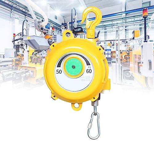 1 Stück einziehbarer Federzug – verstellbarer Werkzeughalter mit Haken und Drahtseil for den Einsatz in Werkstätten, Automobilen und Fließbändern(50-60kg) von PAAWBW