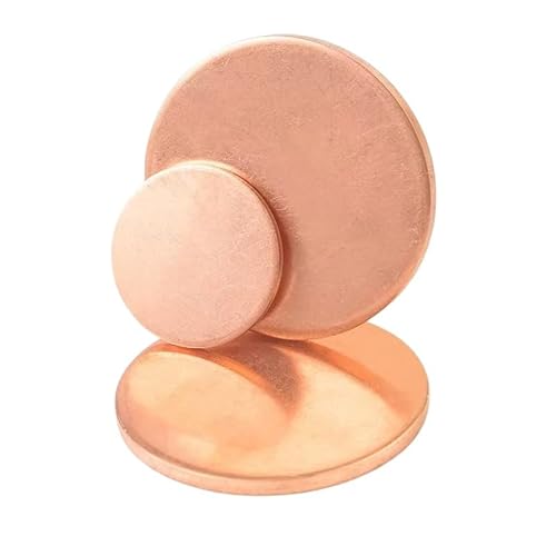 1 mm – 6 mm runde Metallscheiben aus reinem Kupfer – Blanko-Bastelscheiben for DIY-Projekte, 10 mm bis 300 mm(2mm x 120mm) von PAAWBW