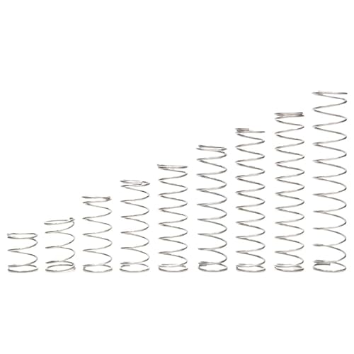 10 Stück Mini-Druckfedern – Edelstahl 304, Drahtdurchmesser 0,3–0,5 mm, Außendurchmesser 3–12 mm, Länge 5–50 mm(0.5 x 10 x 10mm) von PAAWBW