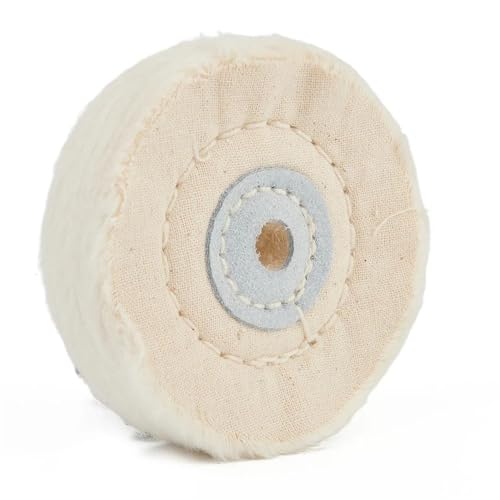6-Zoll-Polierscheibe aus Baumwolle for Polieren – vielseitiges Flanell-Schleifwerkzeug for Schmuck, Metall, Holz und mehr(White) von PAAWBW