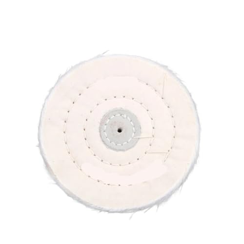 Baumwoll-Polierscheibe for Polieren von Autos und Schmuck – 2 bis 8 Zoll Optionen verfügbar(White,6 inch) von PAAWBW