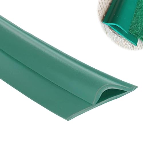 PAAWBW Selbstklebende PVC-Übergangsleiste for Teppich und Fliesen – langlebige Kantenleiste for einen glatten Bodenübergang, anpassbare Größe for stark frequentierte Bereiche(Green,Length 1m(3.3ft)) von PAAWBW