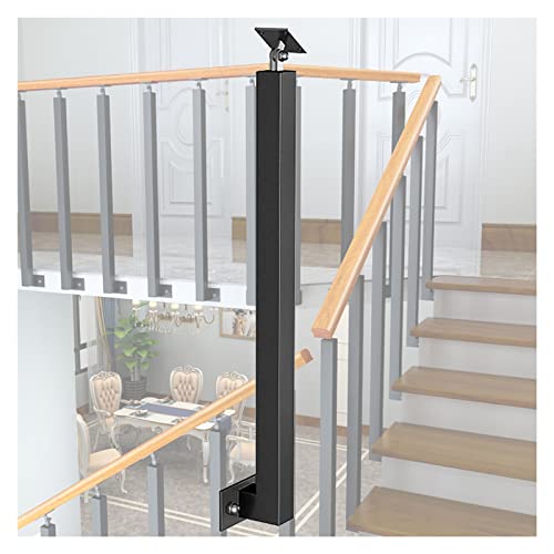 PAAWBW Verstellbare Baluster aus Edelstahl for Terrassen, Treppengeländer for drinnen und draußen, 30–130 cm(Black,100cm/39in) von PAAWBW