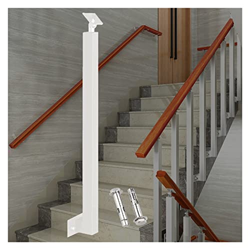 PAAWBW Verstellbare Baluster aus Edelstahl for Terrassen, Treppengeländer for drinnen und draußen, 30–130 cm(White,130cm/51.2in) von PAAWBW