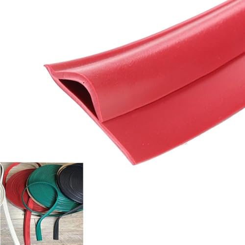Robuste, Selbstklebende Übergangsleiste aus PVC for den Boden – Glatte Kanten von Teppich zu Fliesen for eine sichere Navigation zu Hause(Red,Length 1m(3.3ft)) von PAAWBW