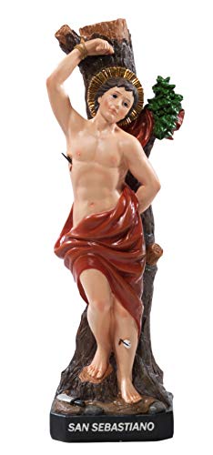 Paben Religiöse Artikel Statue San Sebastiano aus Kunstharz 11,5 cm von PABEN