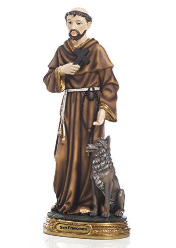 Statua San Francesco d'Assisi in resina cm. 20 by Paben von PABEN