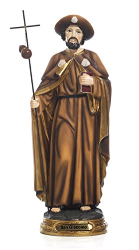 Statue San Giacomo Apostels Santiago de la Compostela cm.20 by Paben von PABEN