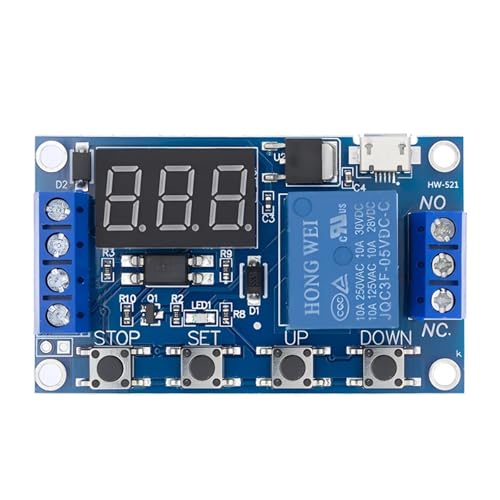 1-10 Stück DC 6-30V 5V LED Display Automatisierung Zyklus Verzögerung Timer Schalter Ausschalten Relais Zeitschaltuhr 6V 9V 12V 24V(5PCS) von PABVRPYT