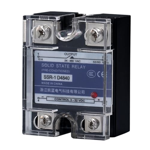 10 A bis 100 A DA DD AA einphasiges Halbleiterrelais mit Kunststoffabdeckung DC 220 V 3-32 V DC SSR-10DA 25DA 40DA (DA,100) von PABVRPYT