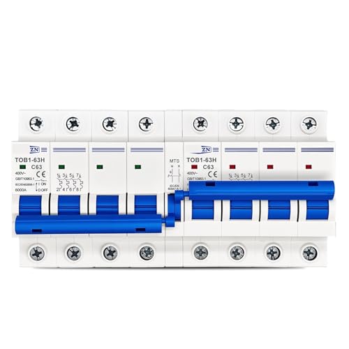 AC MTS 4P + 4P Dual Power Manueller Transferschalter MCB 50HZ/60HZ 63A(63A) von PABVRPYT