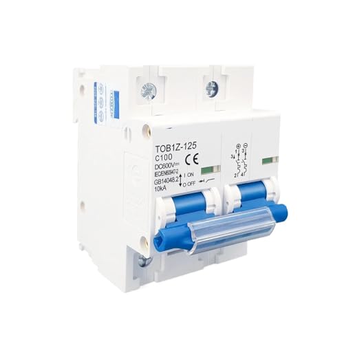 Leistungsschalter MCB 2P 80A 100A 125A DC 600V Kurve C Batterie Hauptschalter (125A) von PABVRPYT