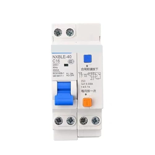 NXB-40 NXBLE-40 1P+N Ersetzen DZ267-32 6A 10A 16A 20A 25A 32A 40A 220V Miniatur-Leckschutzschalter (NXBLE-40 1P 1N(RCB), 16A von PABVRPYT