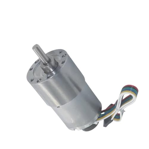 PABVRPYT Mikro-Getriebemotor, 24 V und 12 V DC, mit Hall-Encoder, JGB37-3530B, Elektromotor mit verstellbarer Geschwindigkeit von 37 mm (Motor und Halterung, 24 V, 1600 U/min) von PABVRPYT