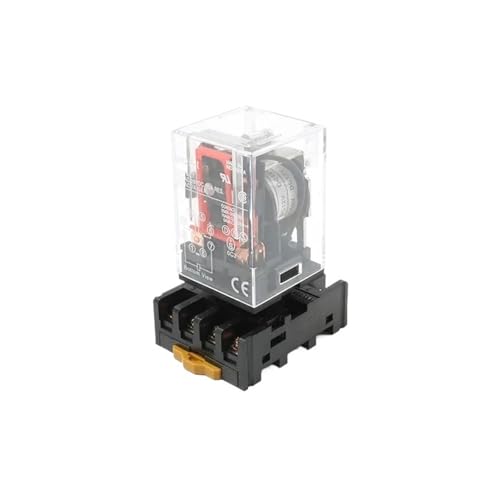 Zwischenrelais MK2P-I Elektromagnetisches Relais MK2P mit Sockelsockel 8PIN PF083A DC12V DC24V AC110V AC220V(DC24V) von PABVRPYT
