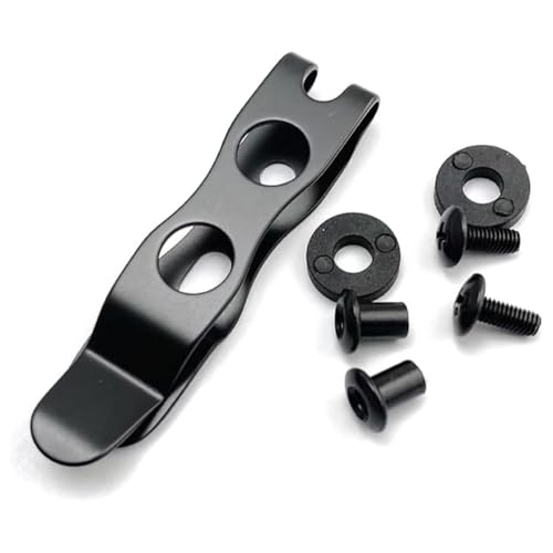 PACHHK Messerscheide mit Gürtelclip, Taillenclip Aus Metall und Leder, für Messerclip, Universeller Gürtelclip, Zubehör Zur Lederherstellung von PACHHK