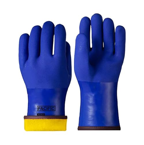 PACIFIC PVC Thermoisolierte Gefrierhandschuhe für Männer und Frauen, 100% Wasserdicht, Winterarbeit, Kaltes Wetter, Chemikalien- und ölbeständig, L von PACIFIC PPE