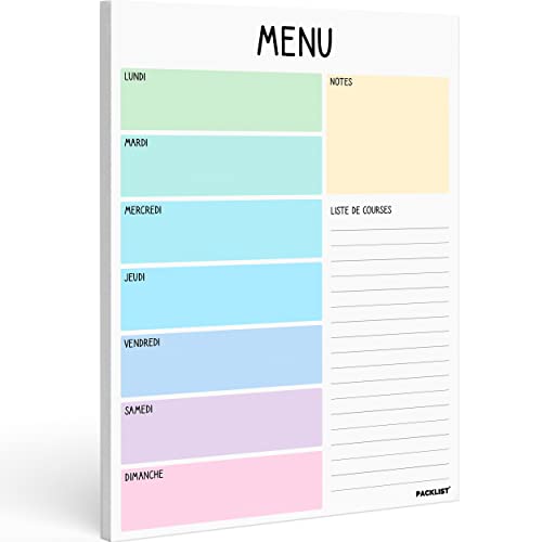 PACKLIST Planificateur de Repas Hebdomadaire et Liste de Courses - Planificateur de Nourriture 52 feuilles pour un Plan de Repas Sain - Bloc de Planification Alimentation Saine PACKLIST Planificateur de Repas Hebdomadaire et Liste de Courses - Planificateur de Nourriture 52 feuilles pour un Plan de Repas Sain - Bloc de Planification Alimentation Saine von PACKLIST