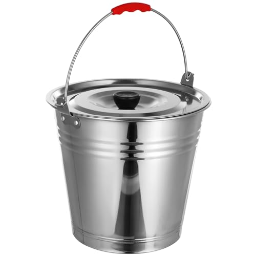 PACKOVE 1 Stück Eimer mit Griff Mehrzweck Milcheimer Rostfrei für Zuhause und Ranch Leicht zu Reinigen Korrosionsbeständig Stilvolles Design von PACKOVE