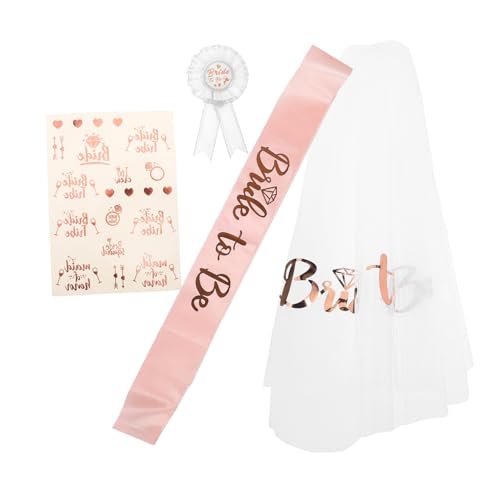PACKOVE 1Satz Teiliges Set mit Schärpe Schleier Aufklebern für Junggesellenabschiede Brautpartys Stilvolles Accessoire für Unvergessliche Dekoration PACKOVE 1Satz Teiliges Set mit Schärpe Schleier Aufklebern für Junggesellenabschiede Brautpartys Stilvolles Accessoire für Unvergessliche Dekoration von PACKOVE